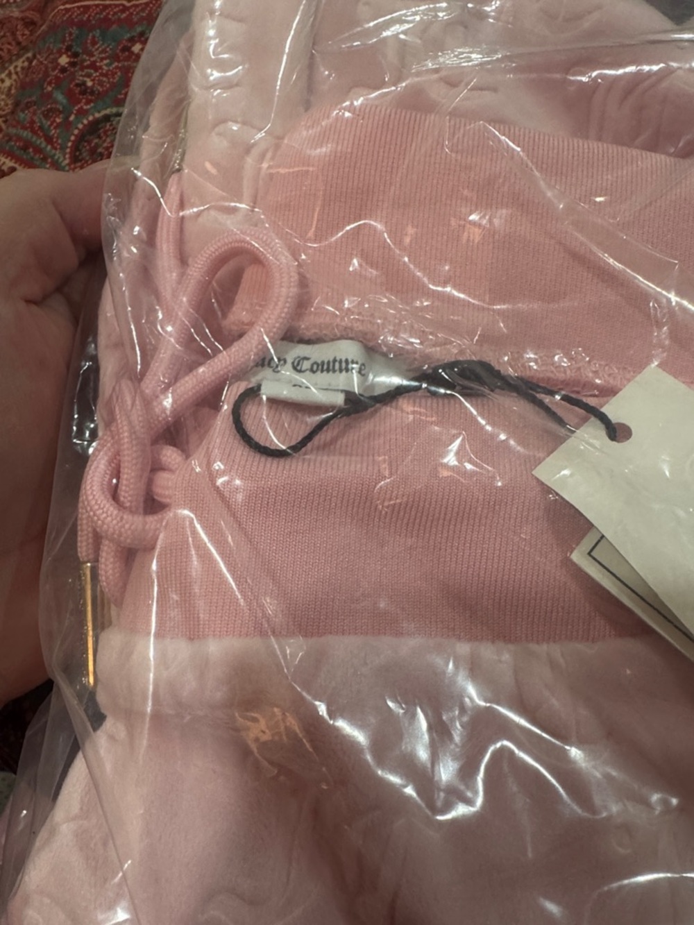 Juicy Couture Embossed “JC”Patterned Velour Track Pants/Size XL/NIB/SEALED! - Picture 12 of 16